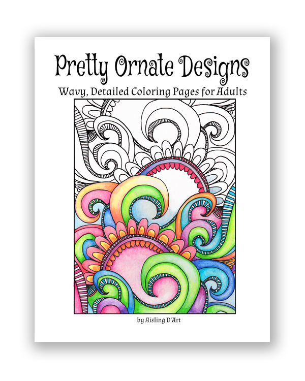 Pretty Ornate Designs: Wavy, Detailed Coloring Pages for Adults
